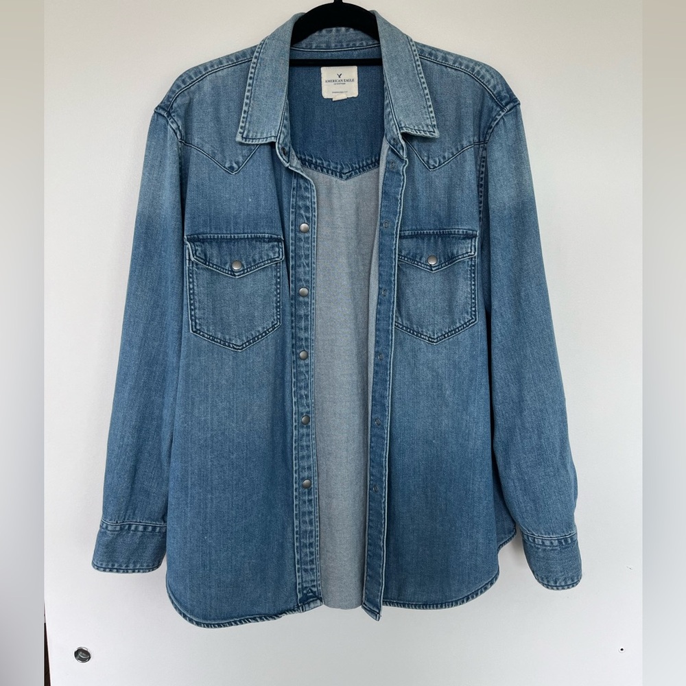 American Eagle Denim Button Down